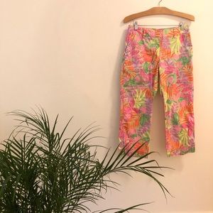 LILLY PULITZER frog tropical pants. Never worn.